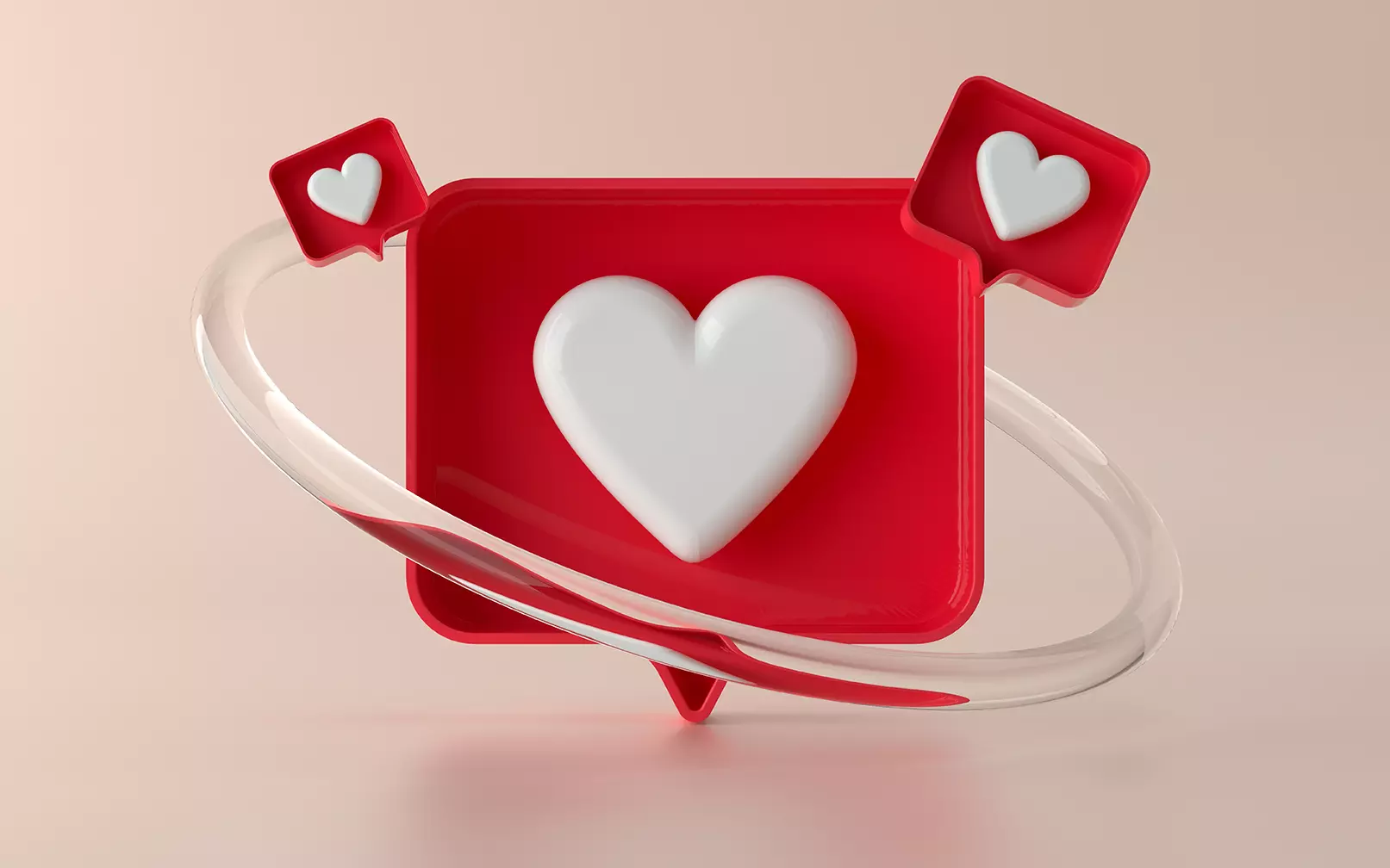Un ícono de me encanta con un corazón indicando que Facebook Dating finalmente está disponible en México