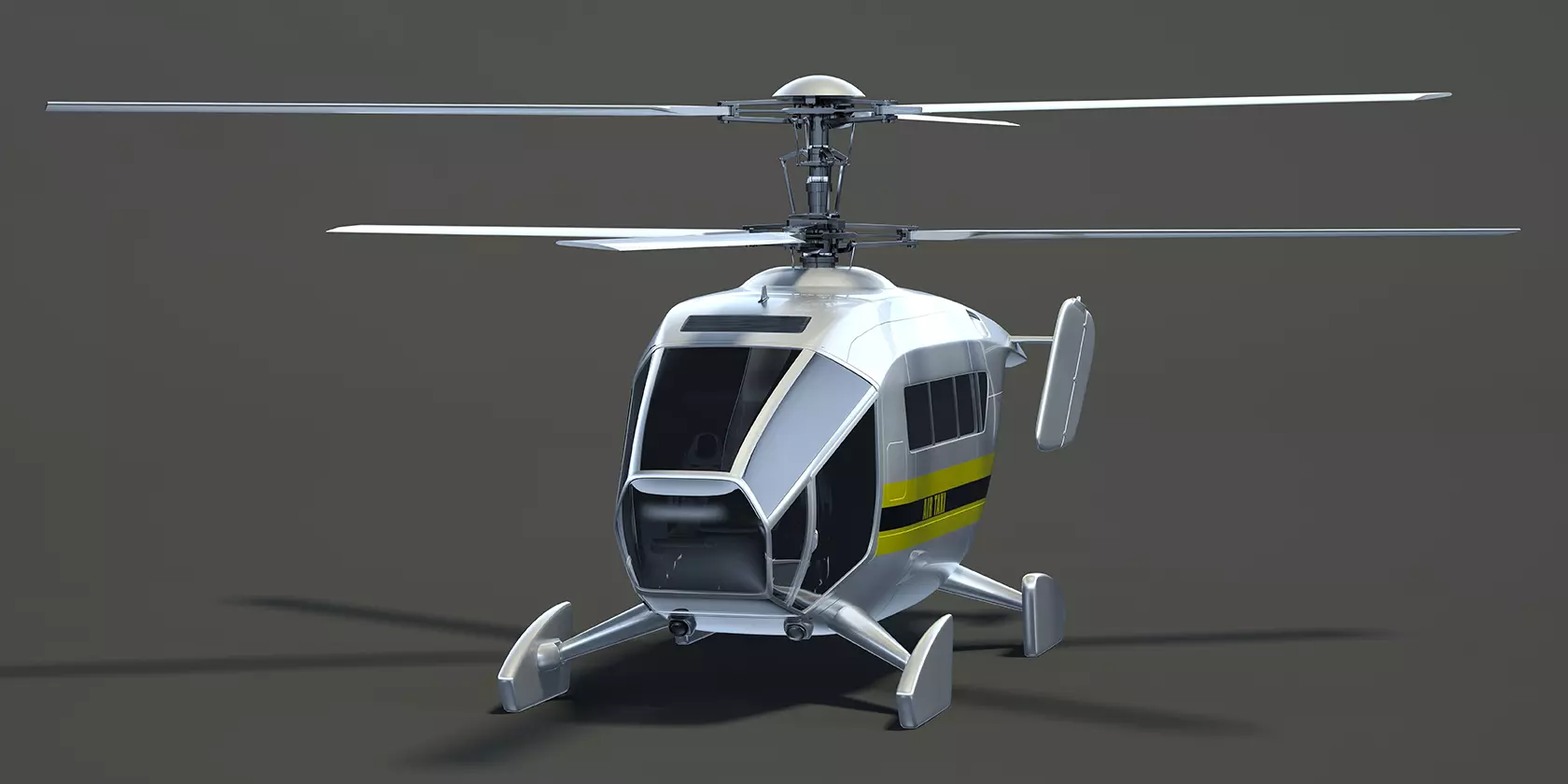 prototipo de helicóptero representando que Japón quiere tener el primer taxi aéreo del mundo.