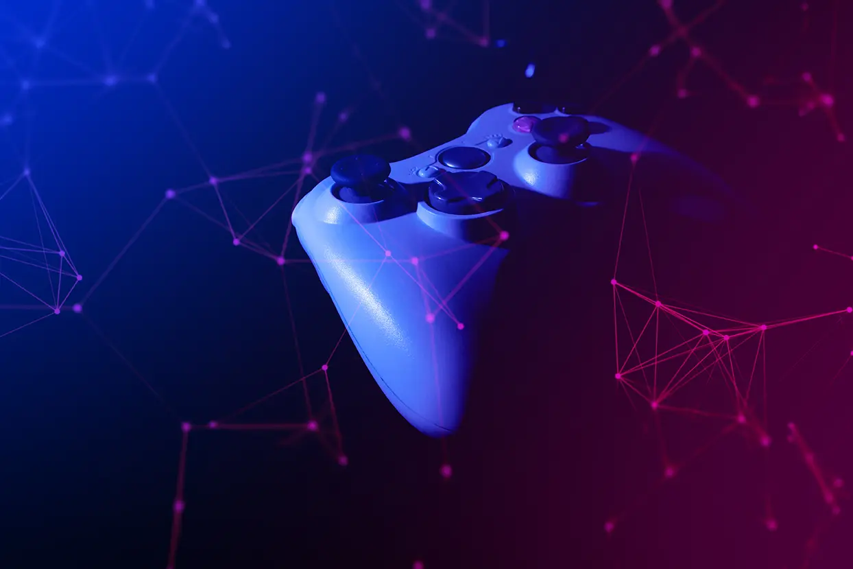 control de videojuego con conexiones de red en marca de agua indicando que la nueva consola de Microsoft podría tener una contraparte en la Nube.