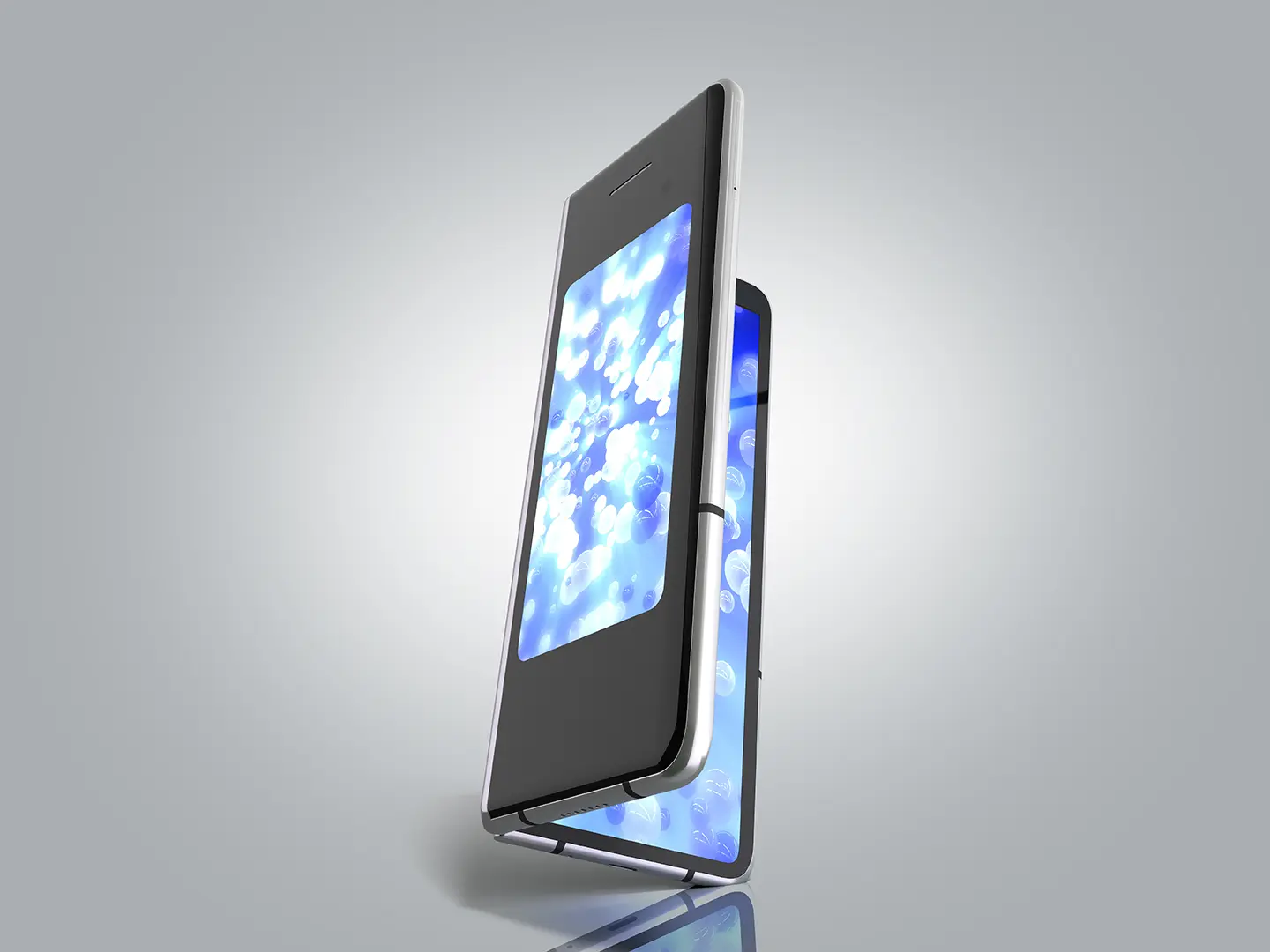 teléfono plegable mostrando que Samsung lanzaría un teléfono plegable el próximo año.