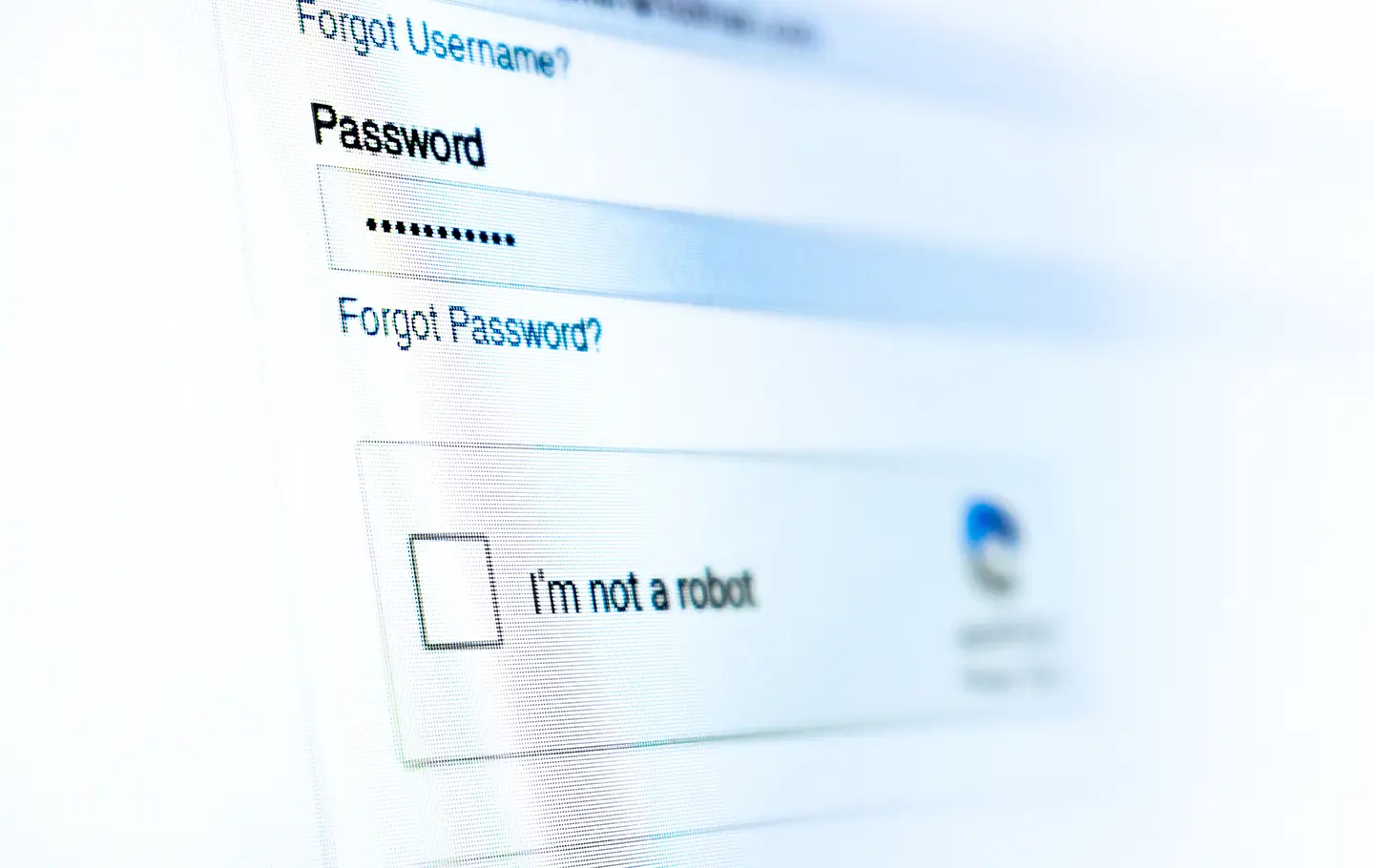 Im not a robot, Password